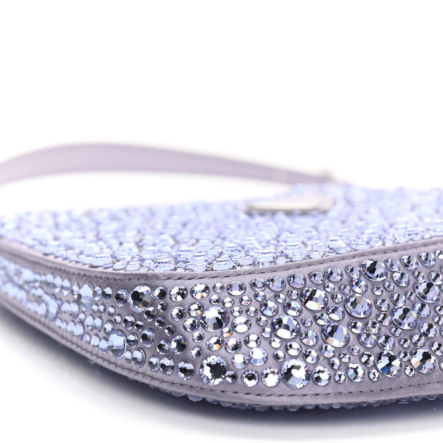 Satin Crystal Cleo Adjustable Strap Shoulder Bag Glicine