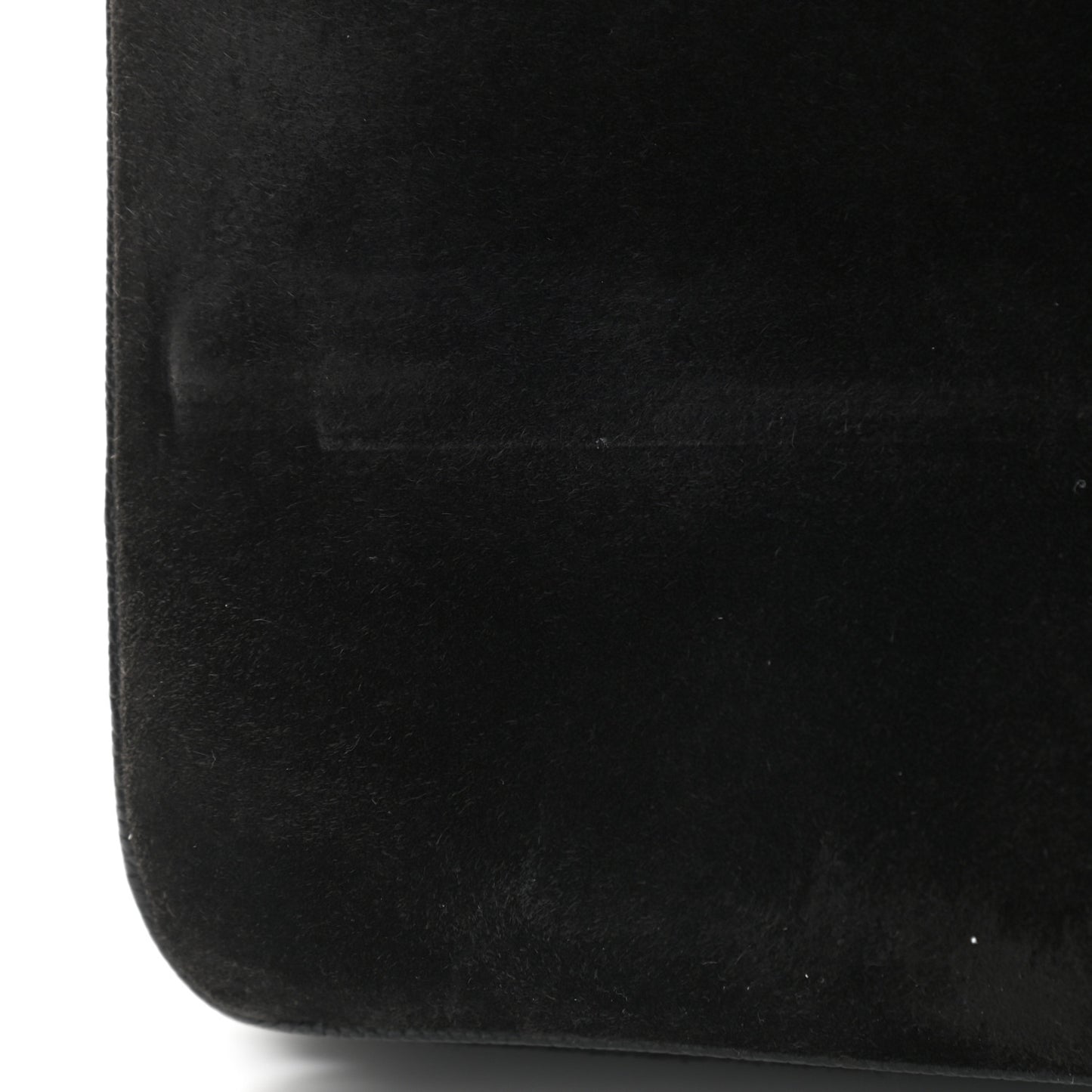 Caviar Suede Stitched Lady Coco Flap Black