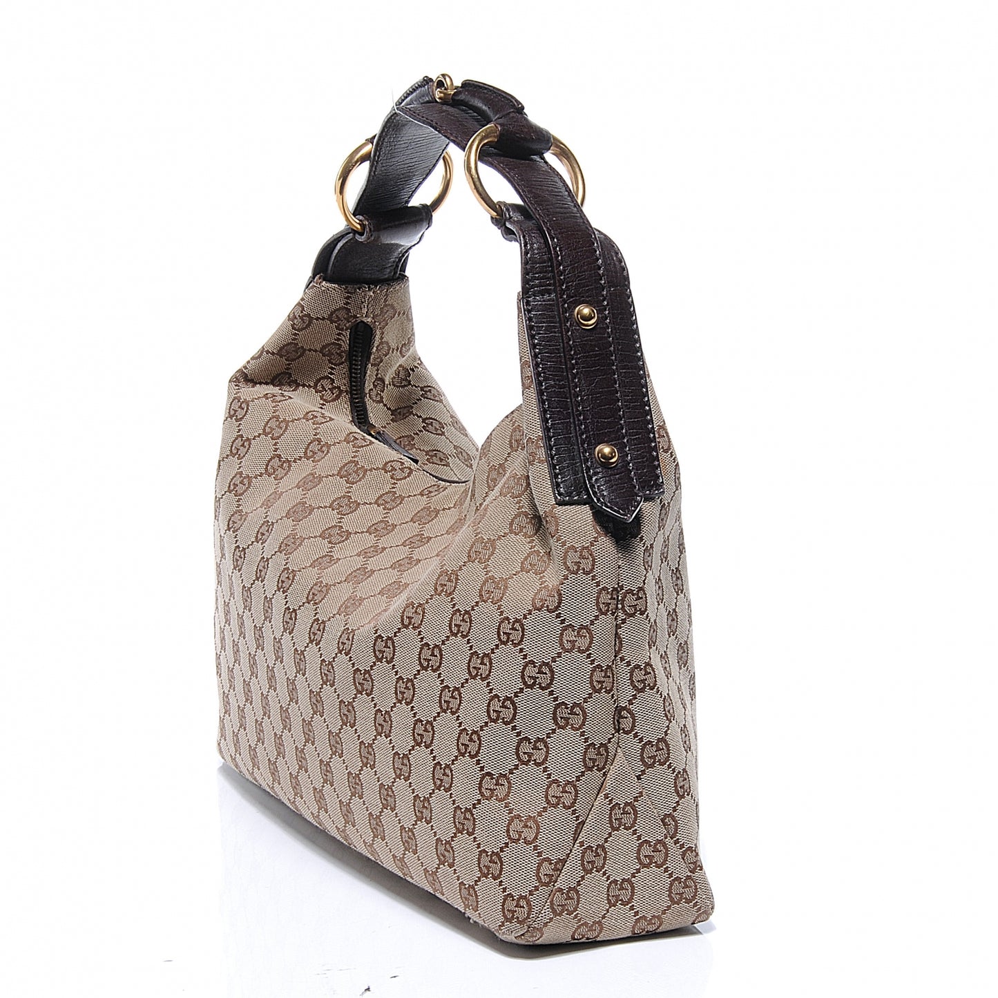 Monogram Medium Horsebit Chain Hobo Ebony