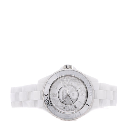 Chanel Stainless Steel Ceramic Diamond 33mm J12 Limited Edition Quartz Watch White 2 of 5