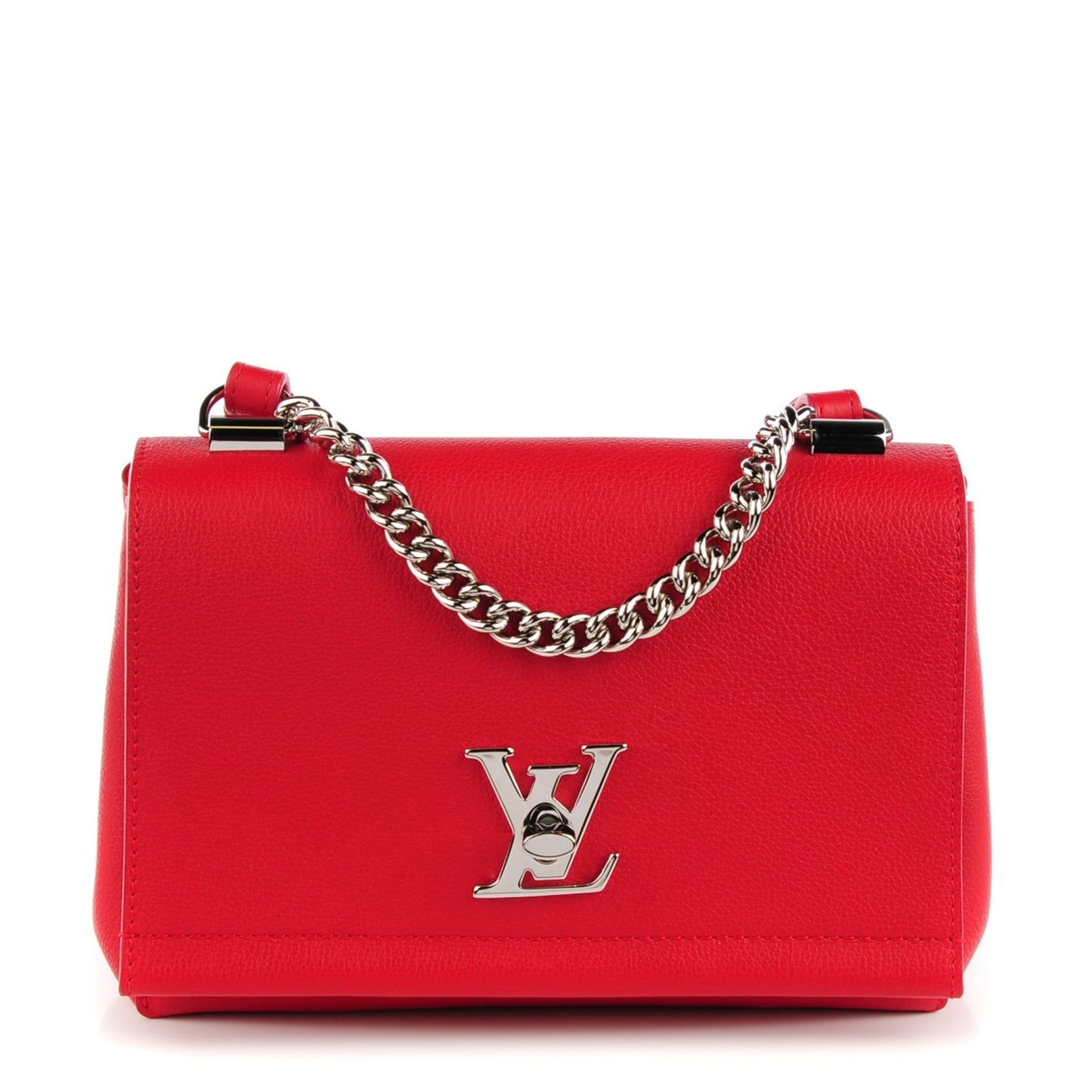 Calfskin Lockme II Chain Bag BB Rubis