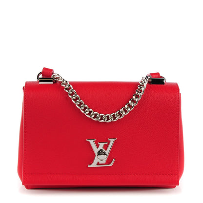 Louis Vuitton Calfskin Lockme II Chain Bag BB Rubis 1 of 7