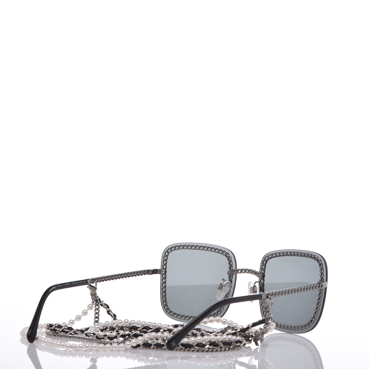 Chanel Chain Square Sunglasses 4244 Black 4 of 9