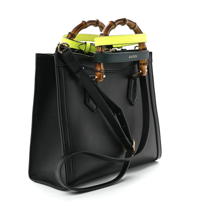 Gucci Calfskin Small Diana Tote Bag Black Yellow Fluo 3 of 12
