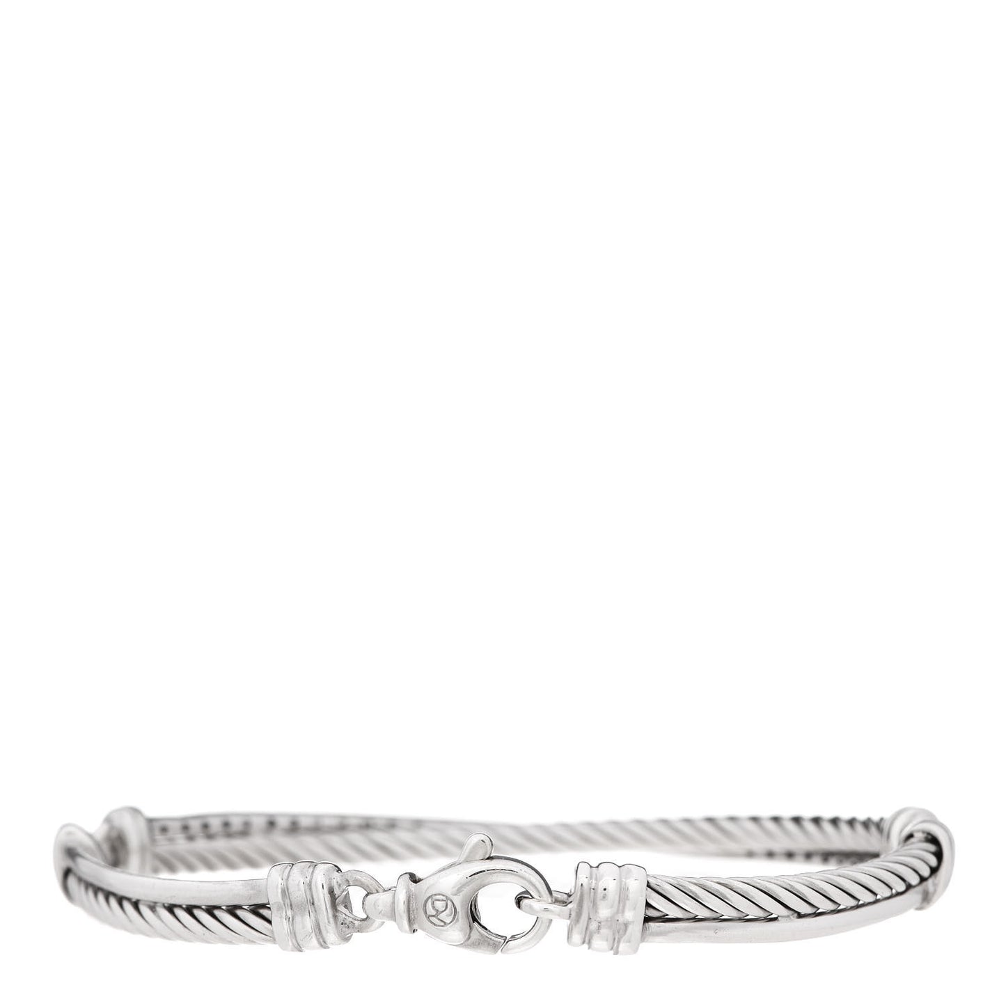 Sterling Silver Diamond 3mm Crossover Bracelet