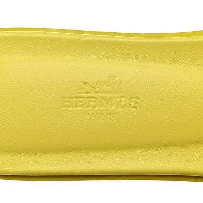 Hermes Epsom Oran Sandals 37.5 Jaune Pollen 8 of 8