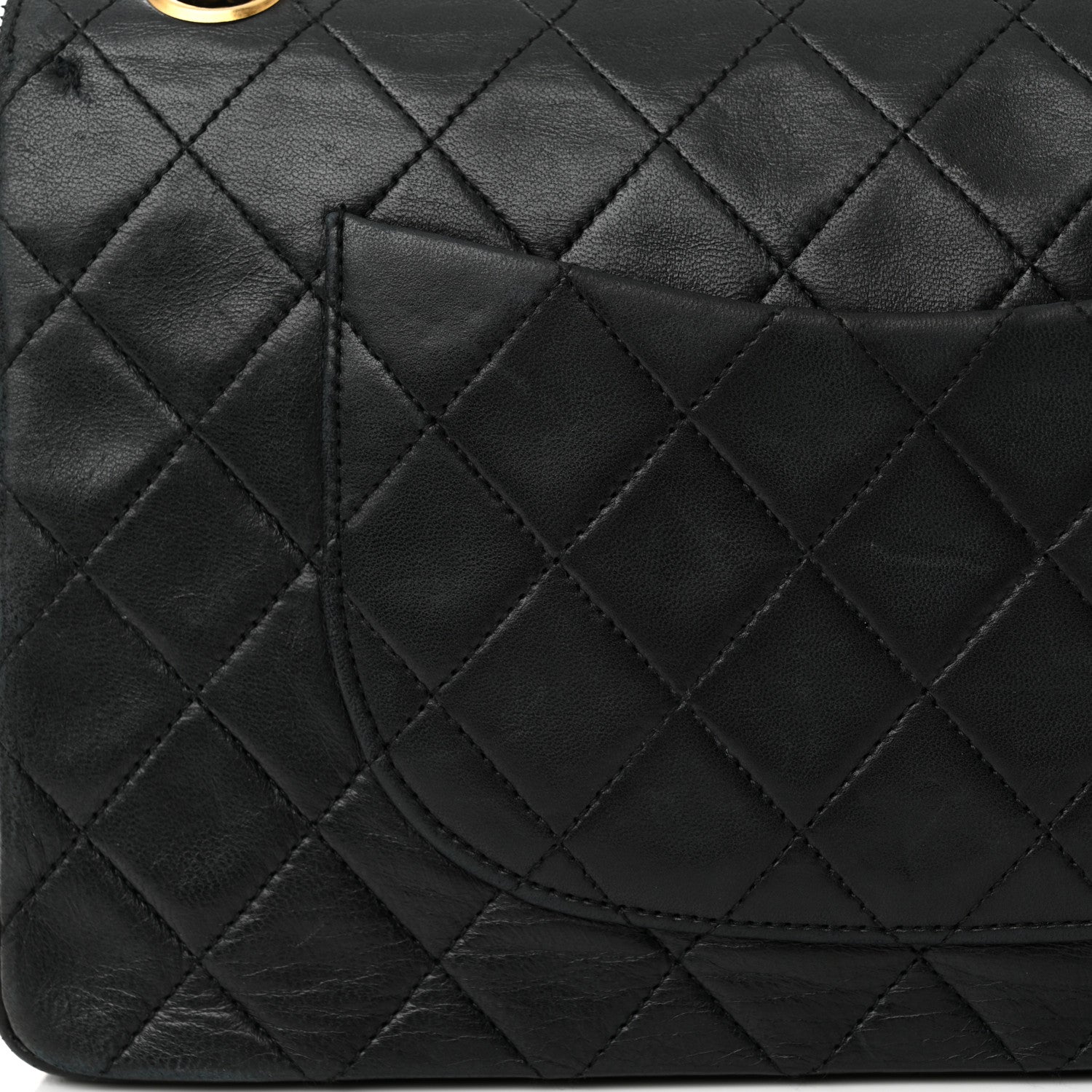 Chanel Lambskin Quilted Medium Double Flap Black 21 of 23