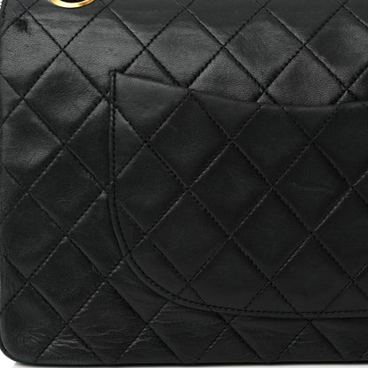 Chanel Lambskin Quilted Medium Double Flap Black 21 of 23