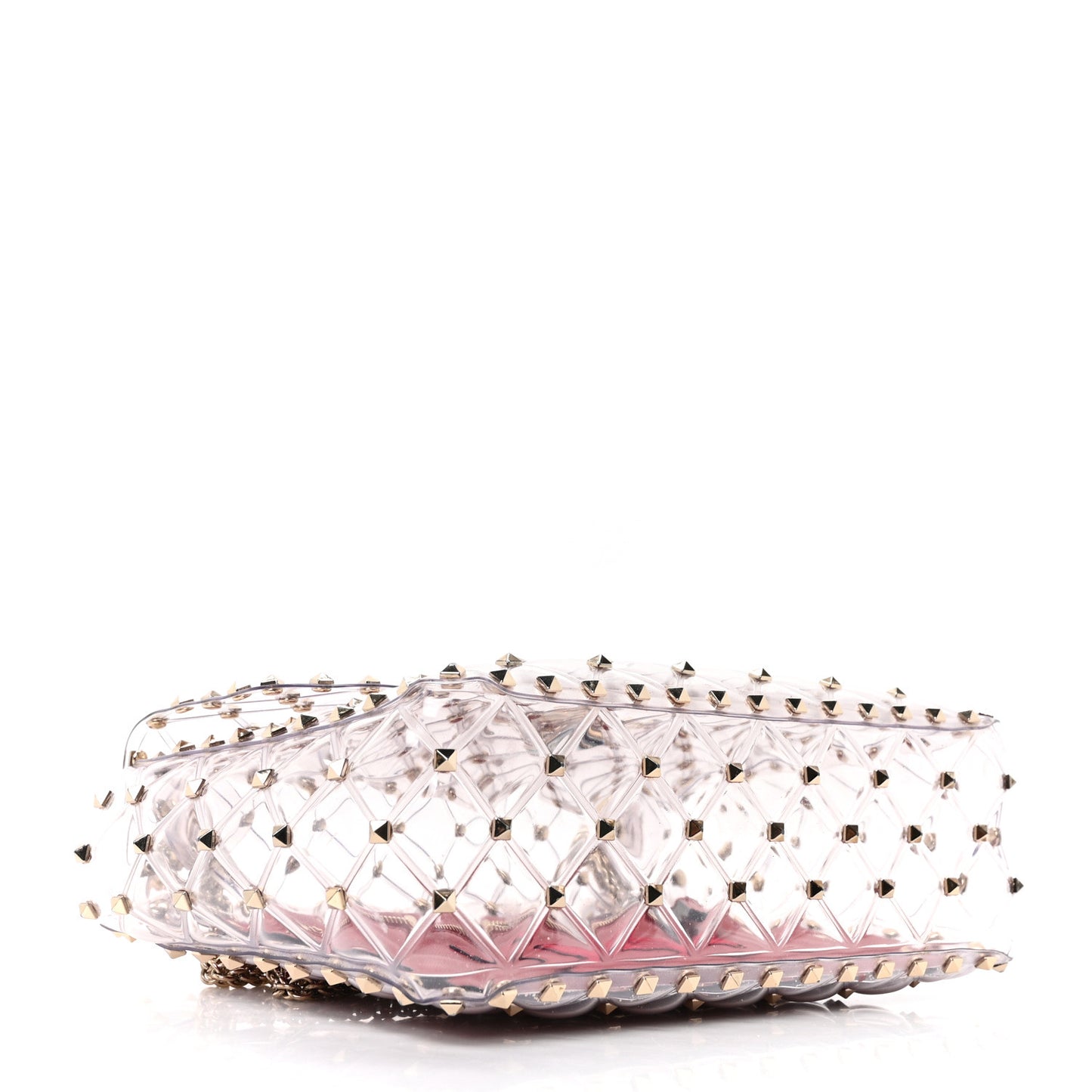 PVC Medium Rockstud Spike Shoulder Bag