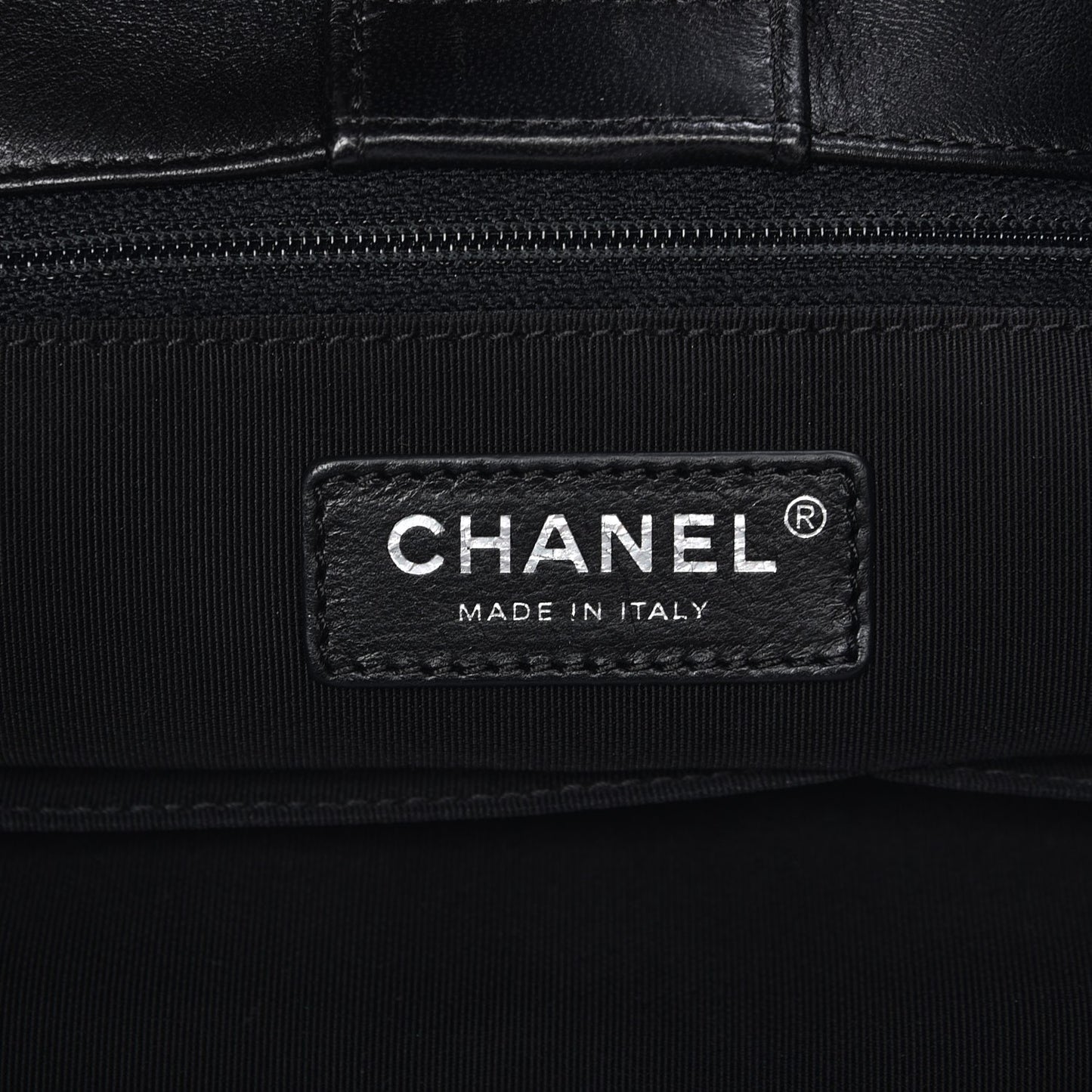 Lambskin Quilted Large Drawstring Bag Black