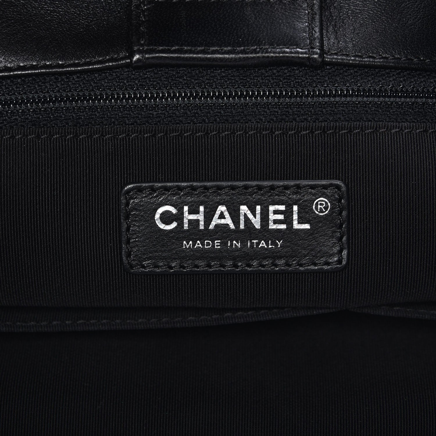 Chanel Lambskin Quilted Large Drawstring Bag Black 7 of 8