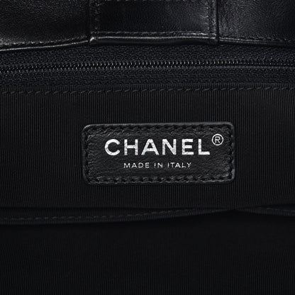 Chanel Lambskin Quilted Large Drawstring Bag Black 7 of 8
