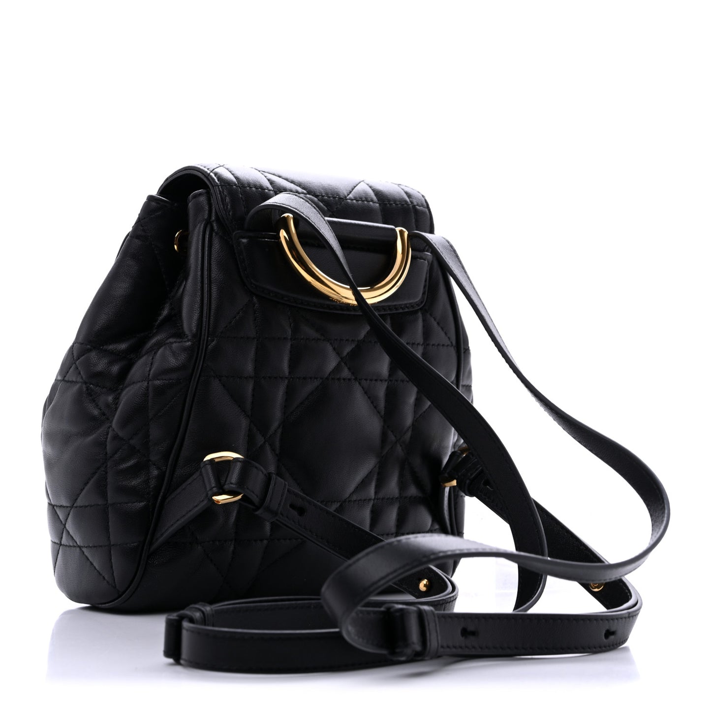 Lambskin Macrocannage Small Caro Backpack Black