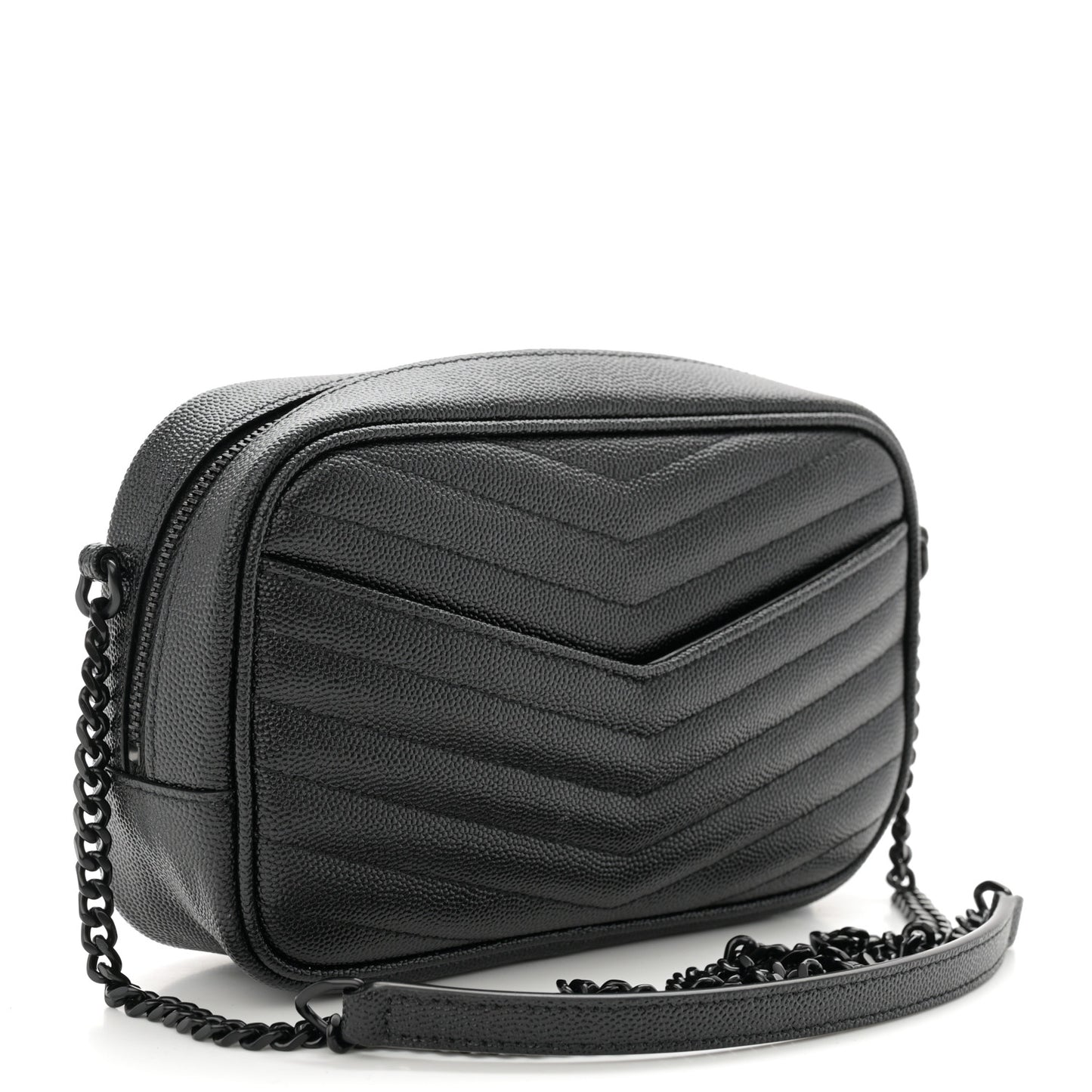 Grain De Poudre Matelasse Monochrome Monogram Mini Lou Camera Bag Black