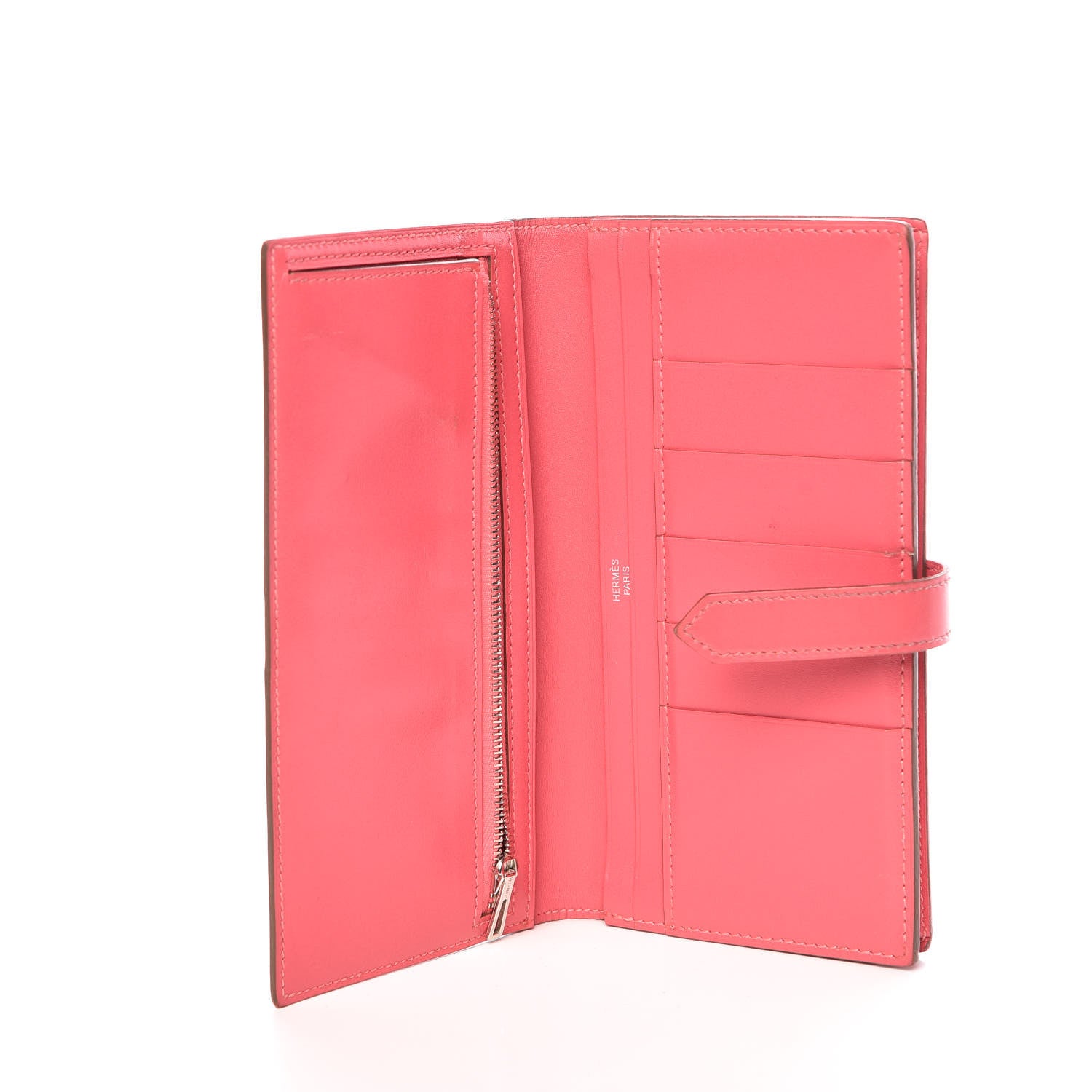 Hermes Tadelakt Bearn Gusset Wallet Rose Lipstick 5 of 16