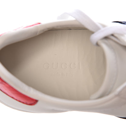 Gucci Calfskin Ayers Web Blind for Love Embroidered Womens Ace Sneakers 34.5 White 10 of 12