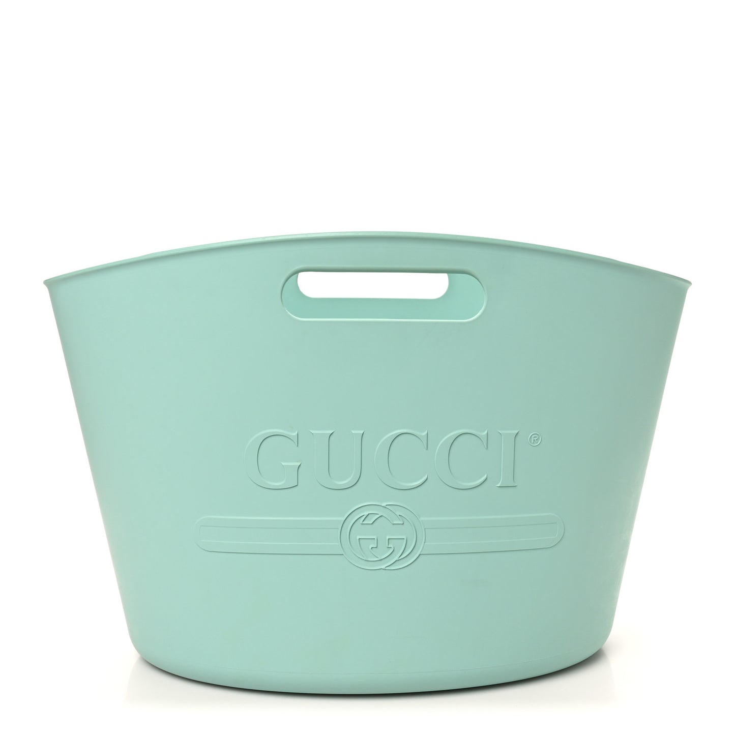 Rubber Oversized Logo Tote Teal
