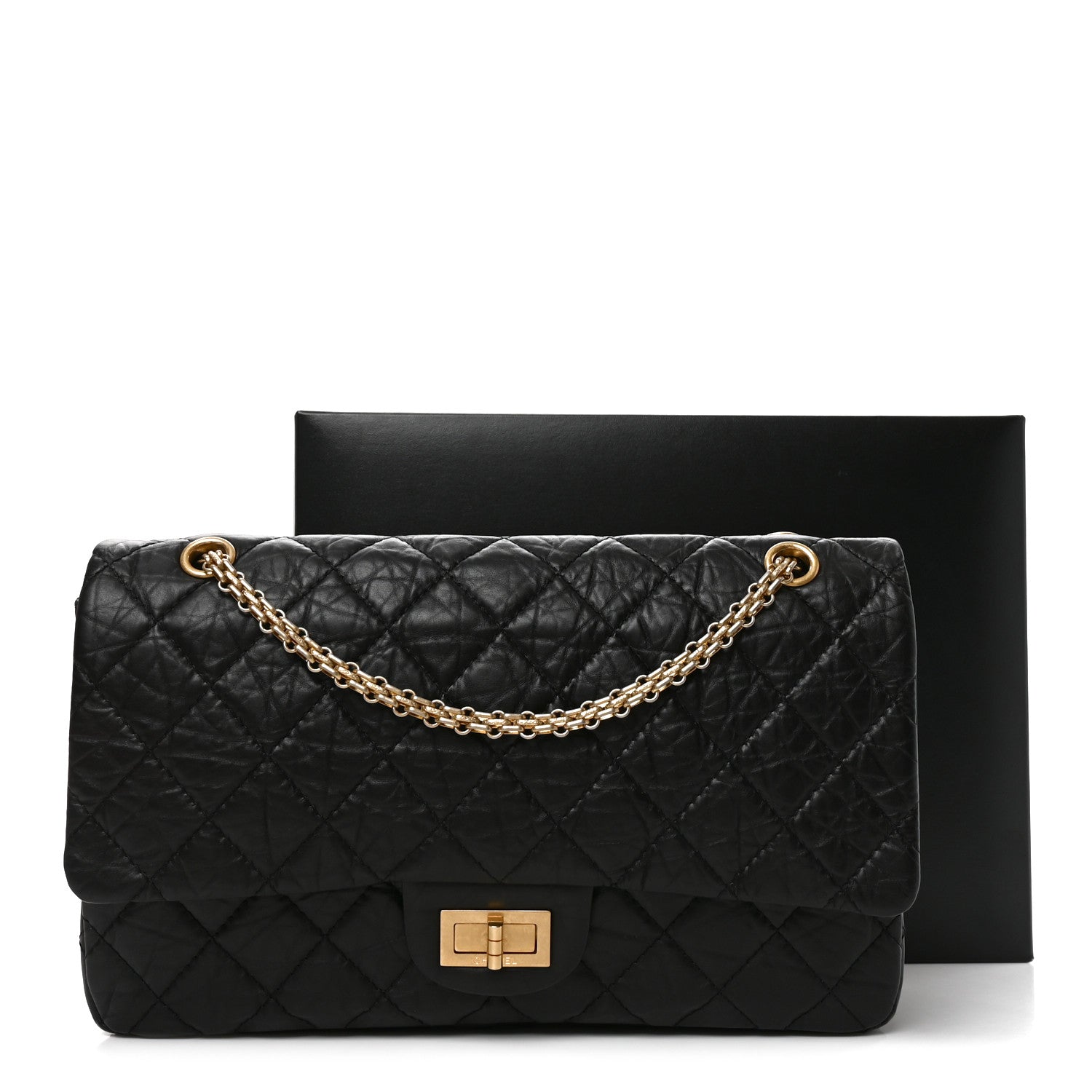 Chanel Aged Calfskin Quilted 2.55 Reissue 227 Flap Black 21 of 21