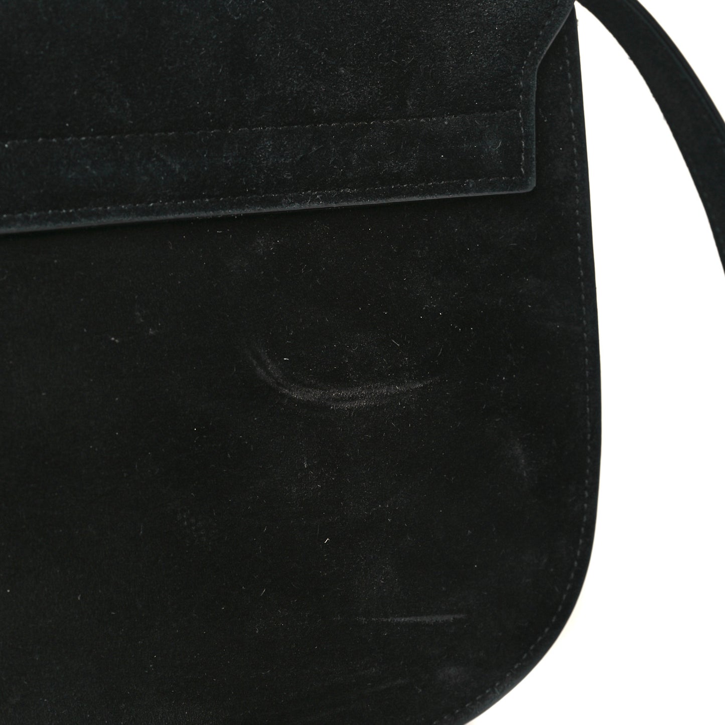 Suede Calfskin Monogram Medium Kaia Satchel Black