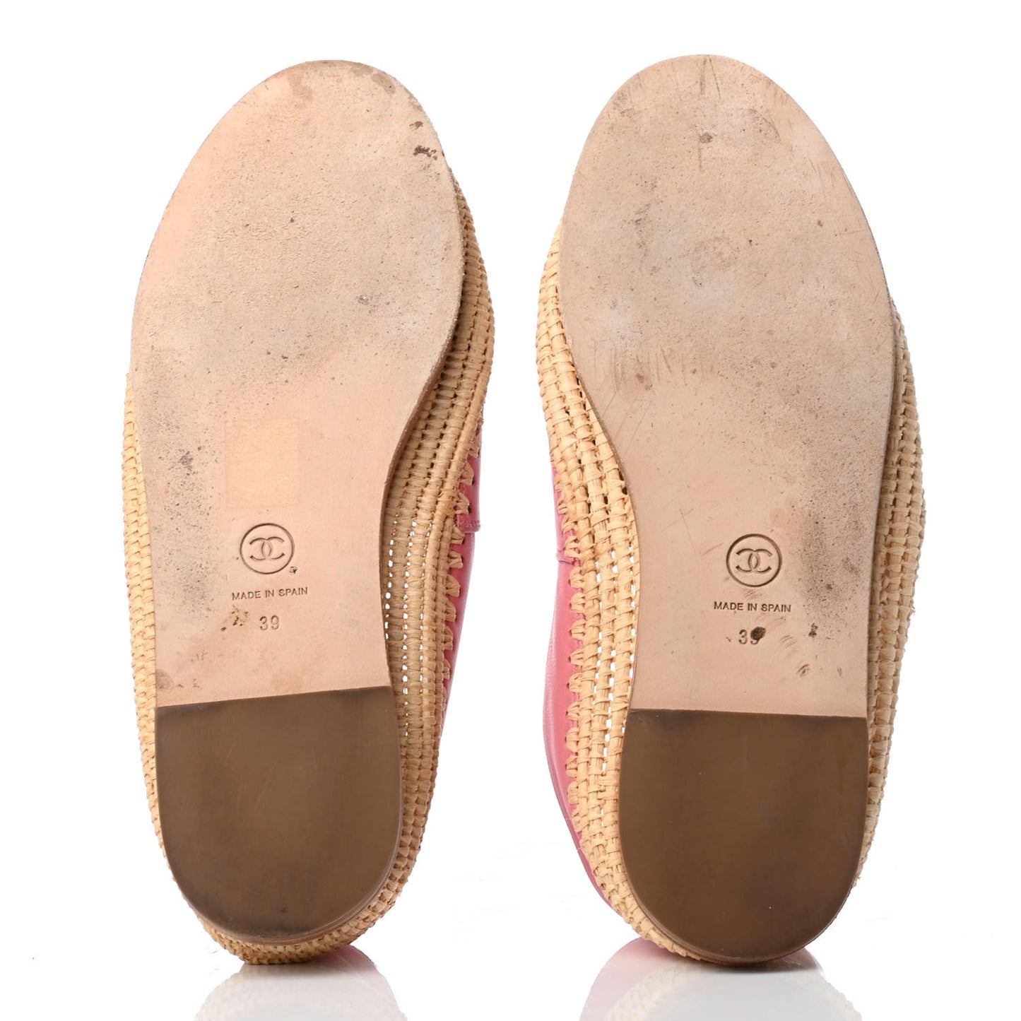 Lambskin Grosgrain CC Espadrilles 39 Pink