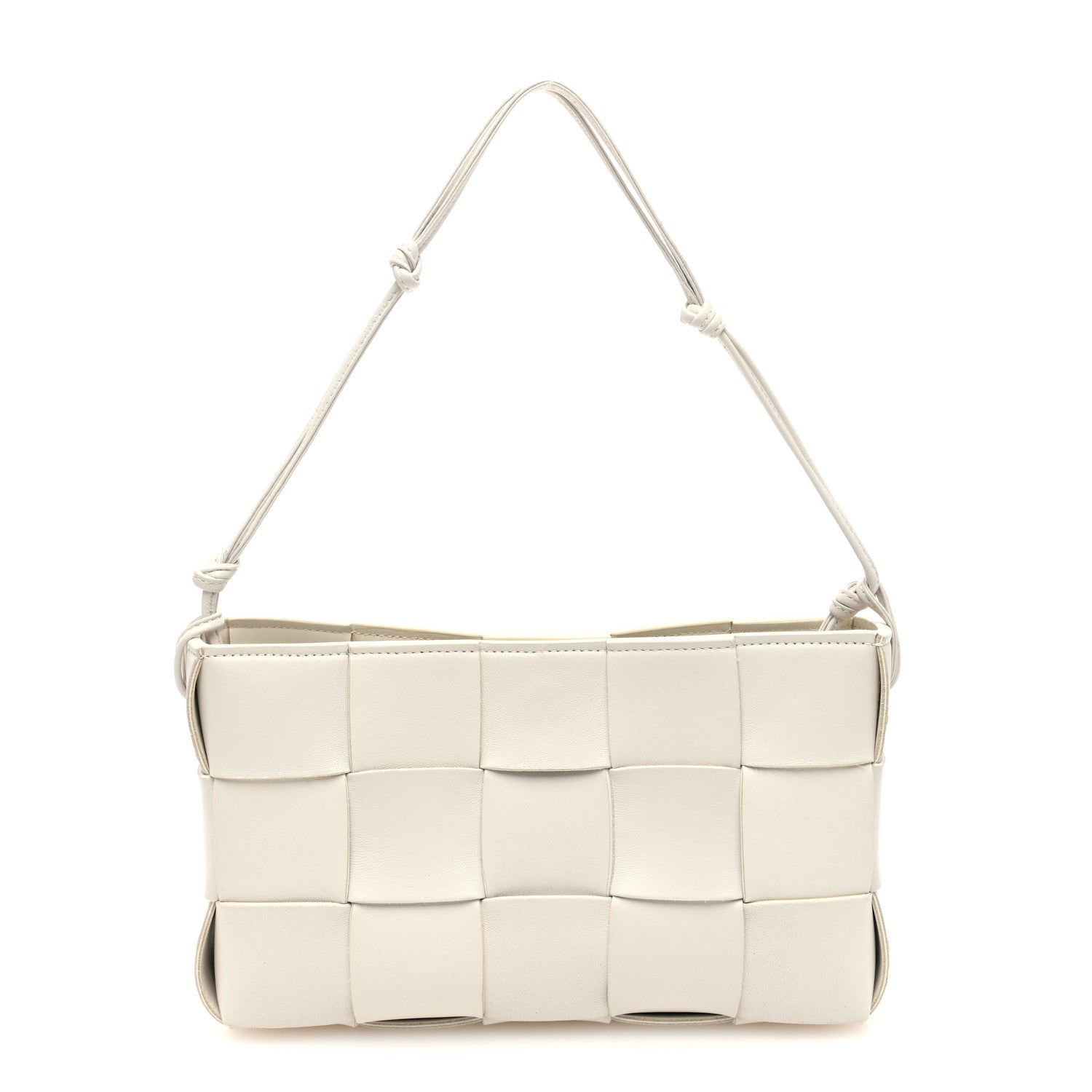 Bottega Veneta Calfskin Maxi Intrecciato Cassette Pouch On Strap Chalk 1 of 9
