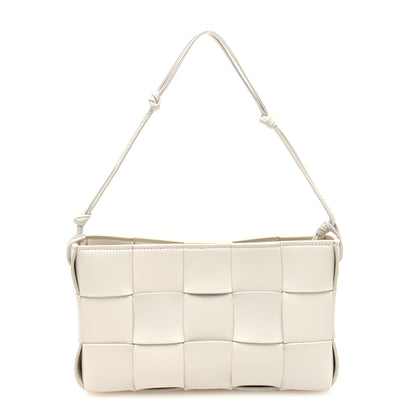 Bottega Veneta Calfskin Maxi Intrecciato Cassette Pouch On Strap Chalk 1 of 9