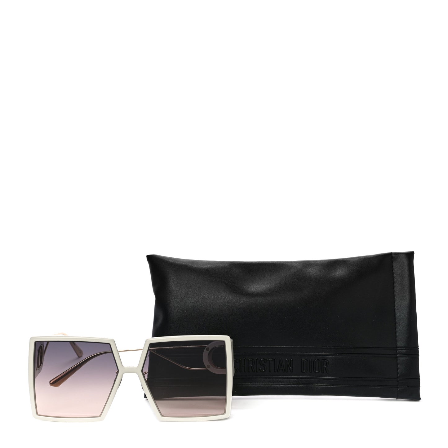 Square 30 Montaigne Sunglasses White