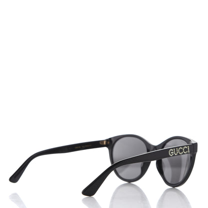 Gucci Round Frame Crystal Sunglasses GG 0419S Black 4 of 7