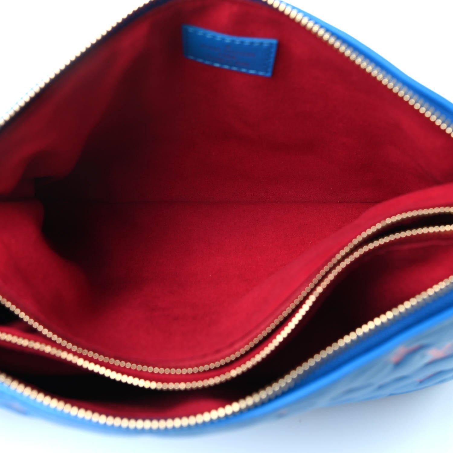 Louis Vuitton Lambskin Embossed Monogram Vuittamins Coussin PM Blue Red 4 of 4