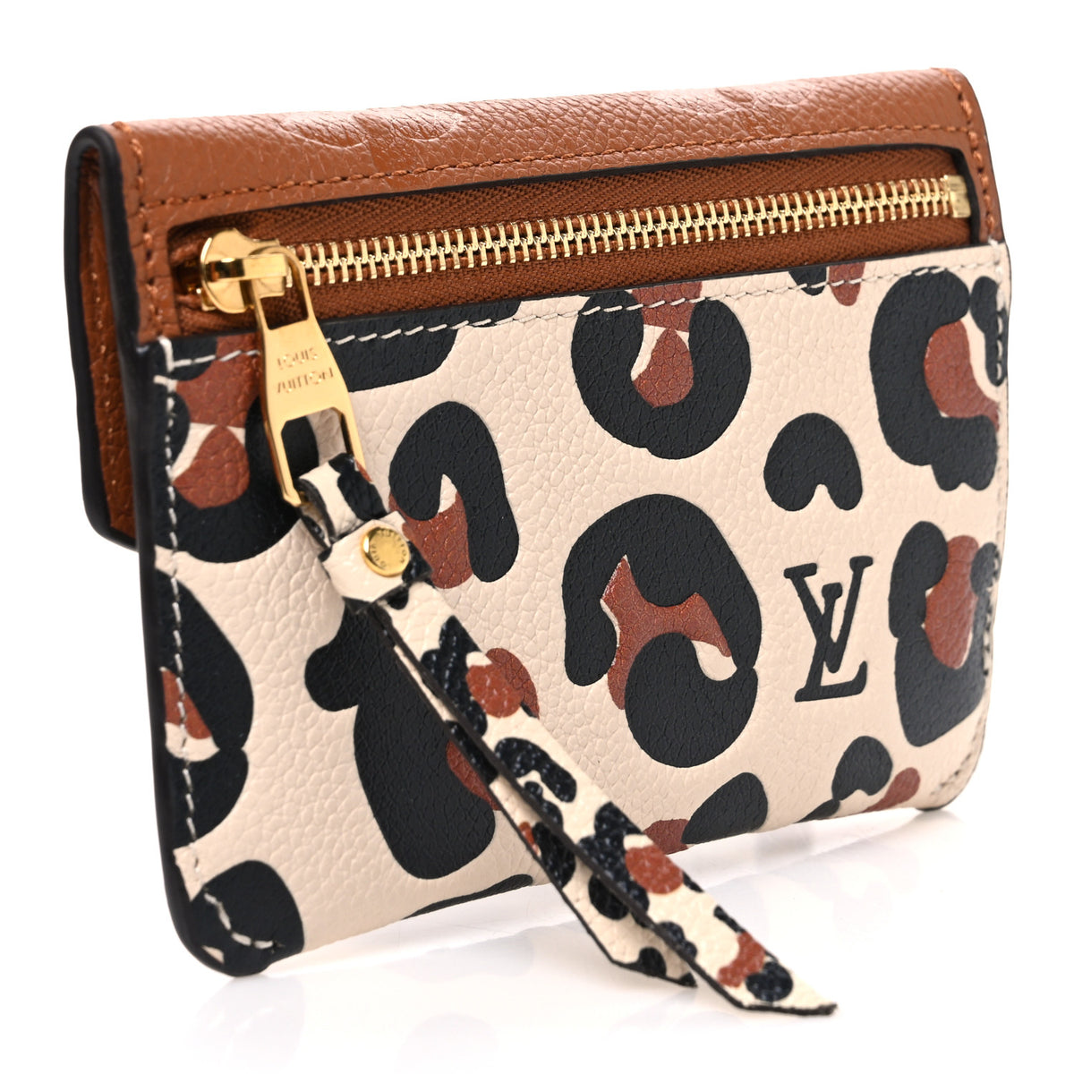 Empreinte Monogram Giant Wild At Heart Key Pouch Caramel