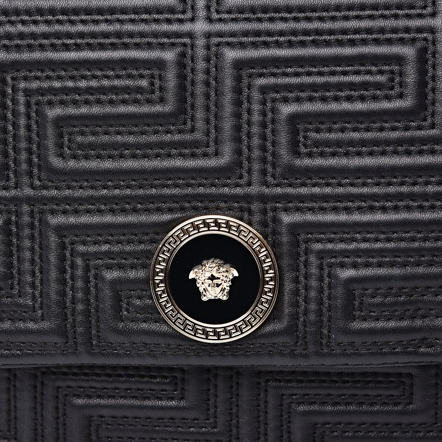 Versace Nappa Quilted Shoulder Bag Black 9 of 12