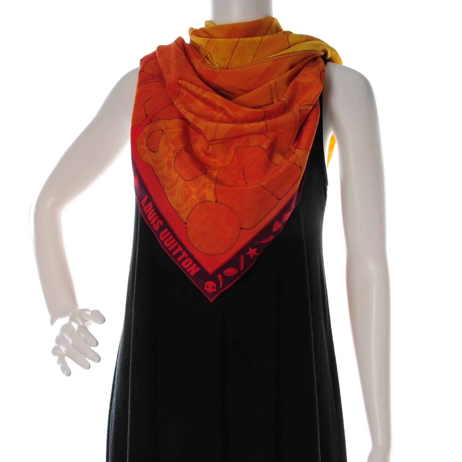 Louis Vuitton Silk Sun Giant Square Scarf 2 of 5