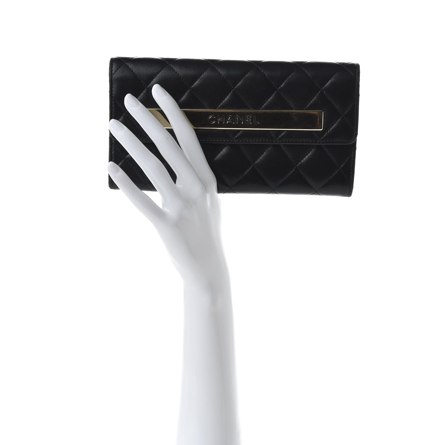 Chanel Lambskin Quilted Trendy CC Large Gusset Flap Wallet Black 2 of 9