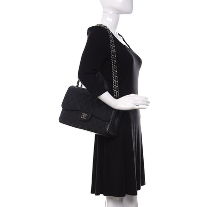 Chanel Caviar Quilted Jumbo Double Flap Black 2 of 11