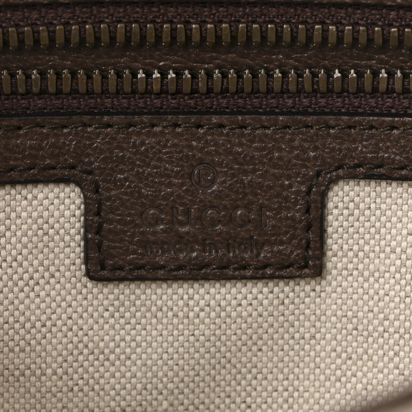 Soft GG Supreme Monogram Medium Ophidia Belt Bag Dark Brown