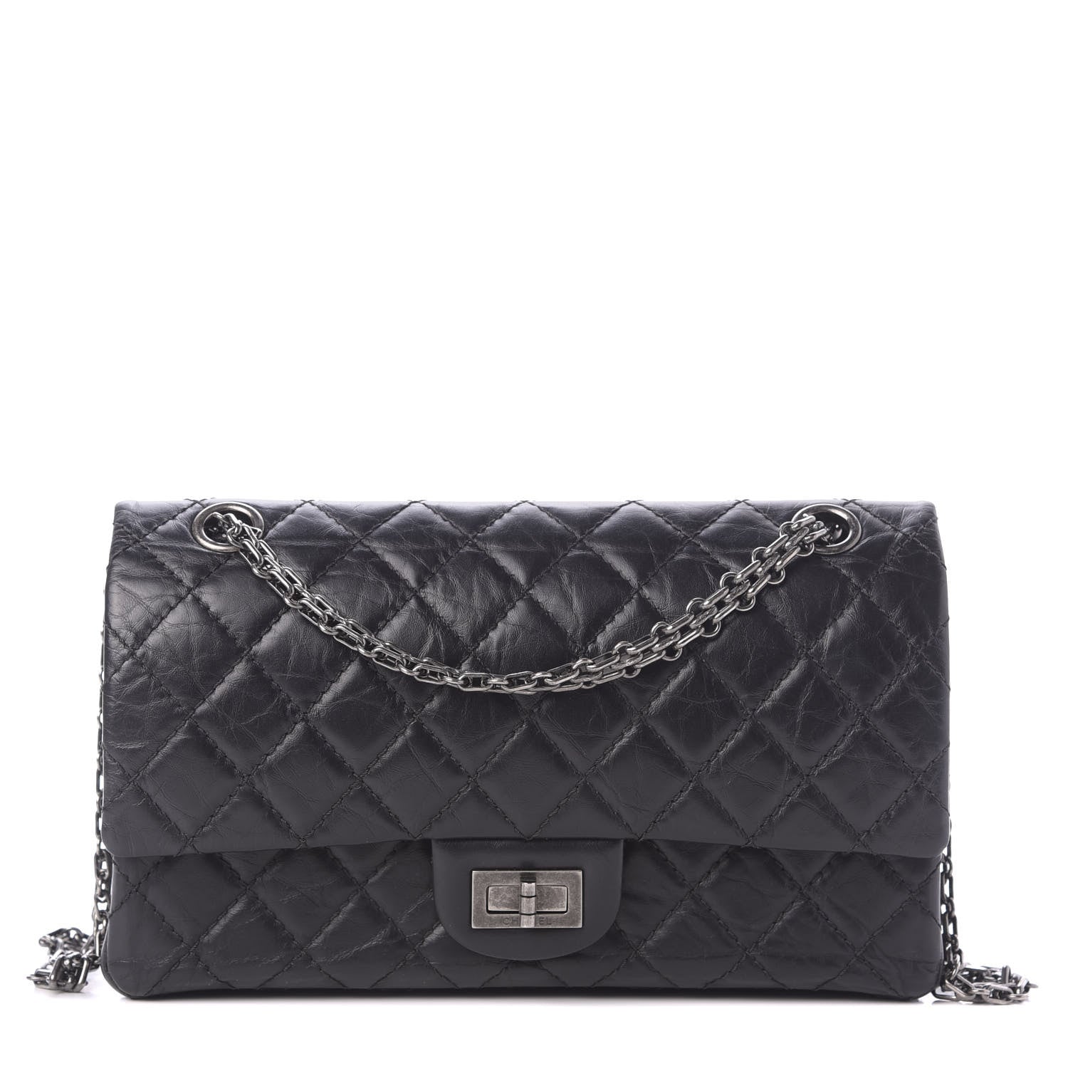Chanel Aged Calfskin Quilted 2.55 Reissue 225 Flap Black 1 of 11