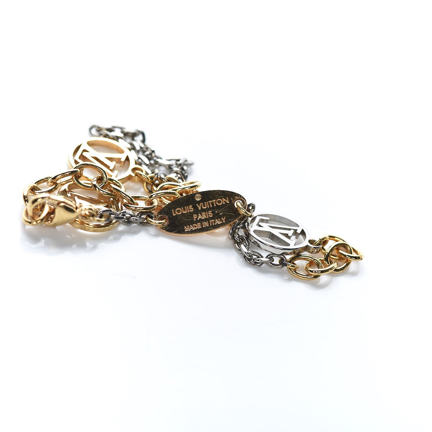 Louis Vuitton Logomania Bracelet Silver Gold 6 of 6