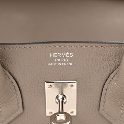 Hermes Taurillon Novillo Birkin 25 Gris Asphalte 6 of 12