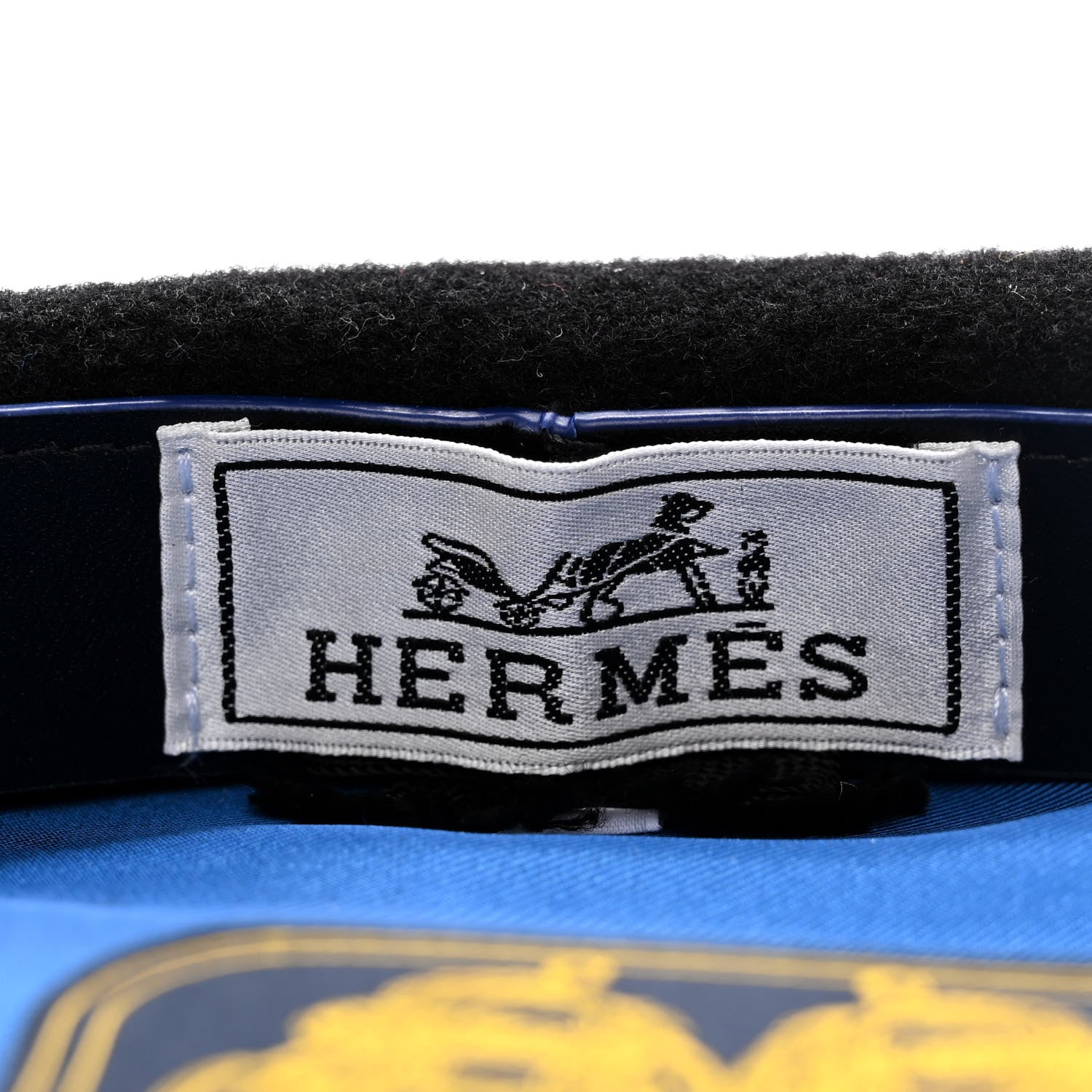 Hermes Merino Wool Silk Brides de Gala En Desordre Bonnie Beret 56 Black 7 of 9