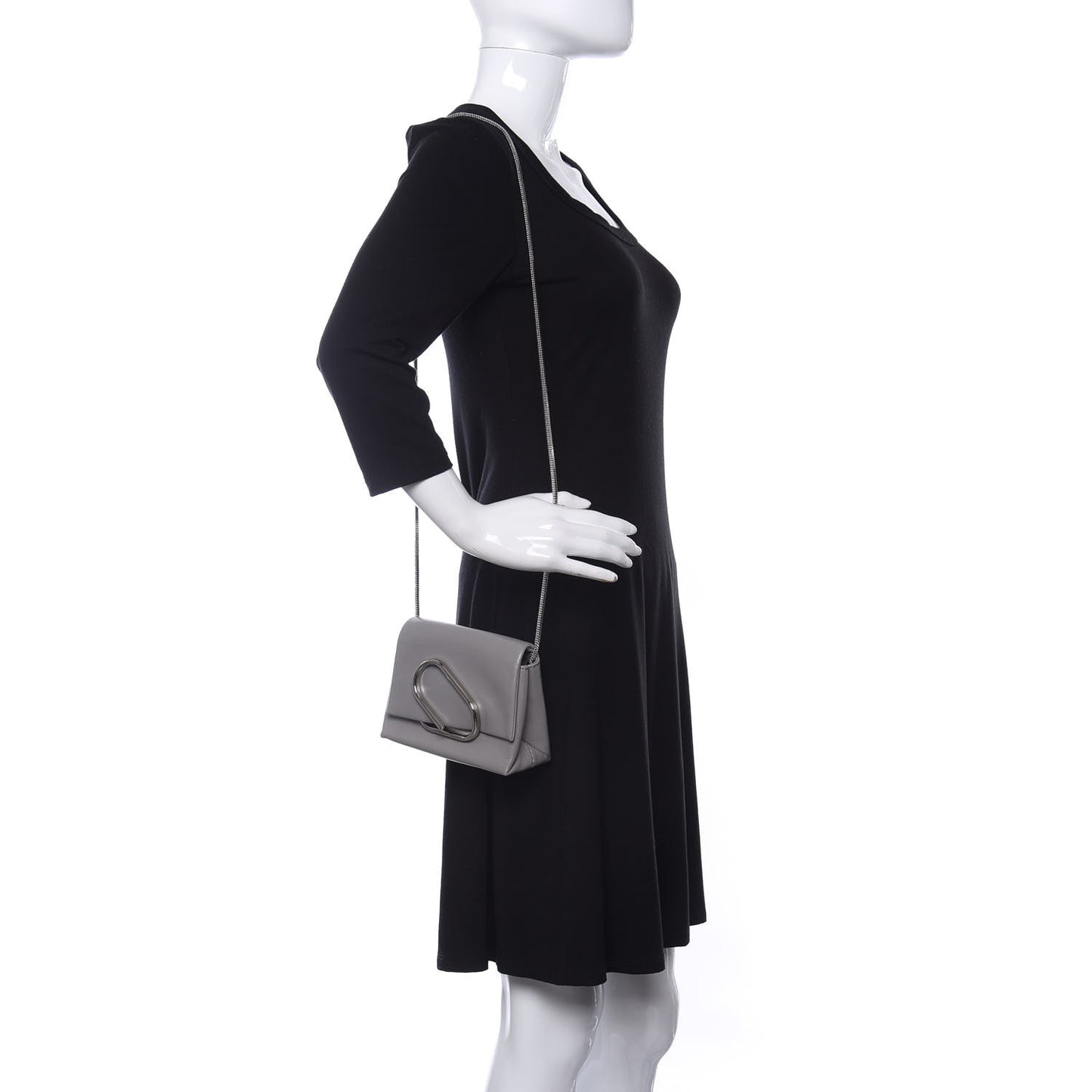 Calfskin Micro Alix Crossbody Bag Cement