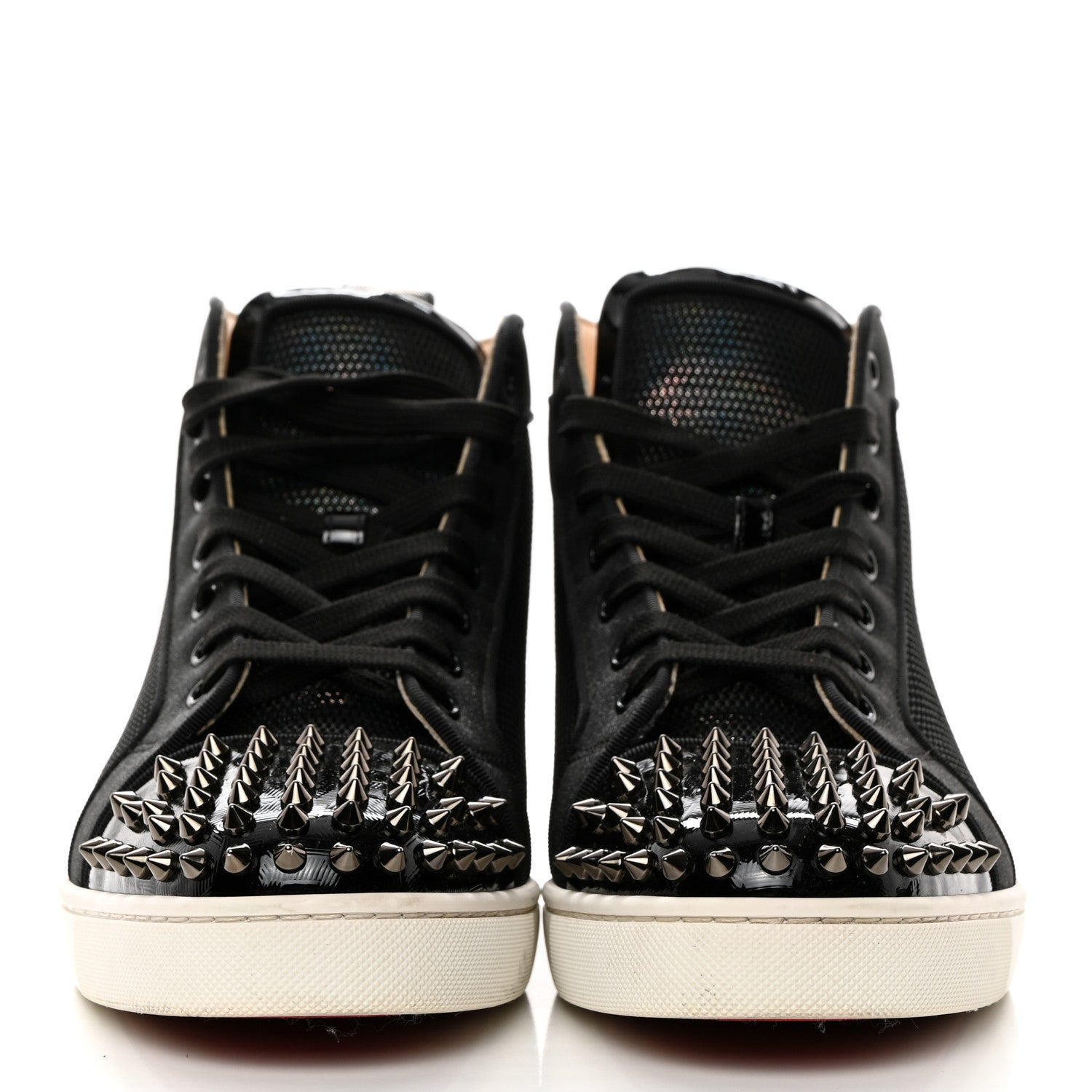 Christian Louboutin Patent Mesh Mens Lou Spikes Orlato Sneakers 41 Version Multicolor 2 of 7