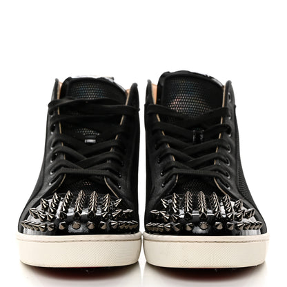 Christian Louboutin Patent Mesh Mens Lou Spikes Orlato Sneakers 41 Version Multicolor 2 of 7