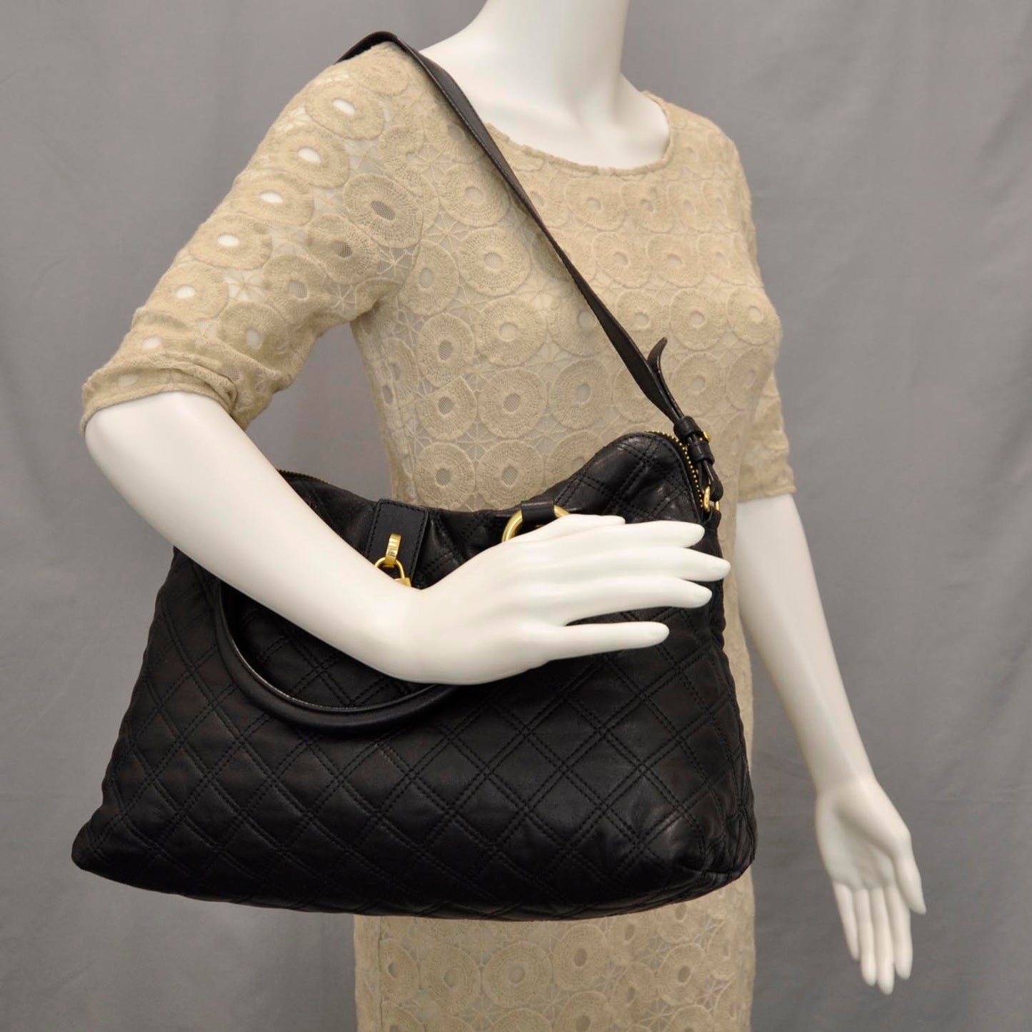 Quilted Rio Satchel Black