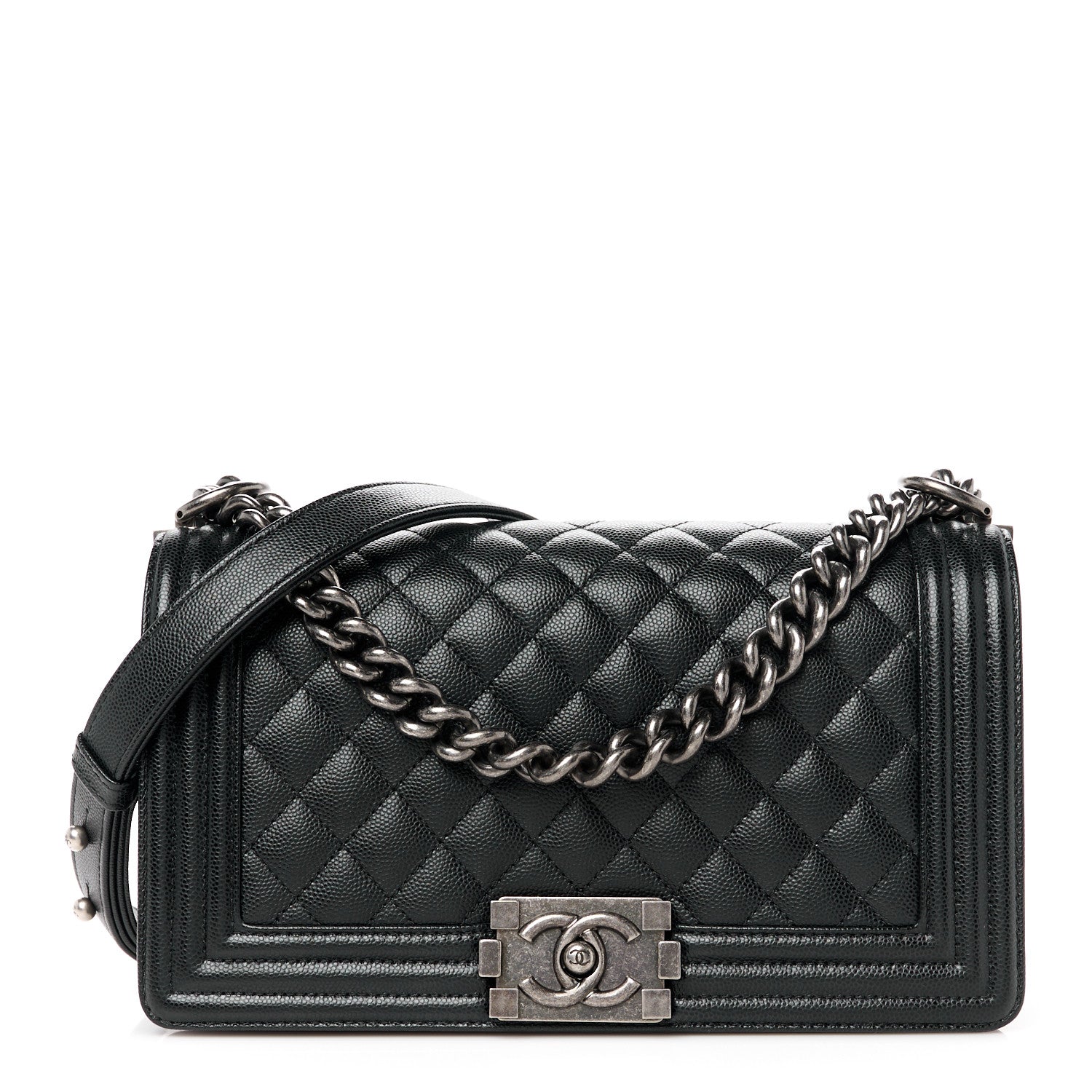 Chanel Caviar Quilted Medium Boy Flap Black 1 of 11