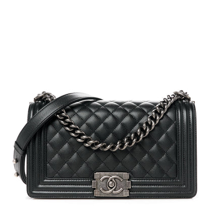 Chanel Caviar Quilted Medium Boy Flap Black 1 of 11