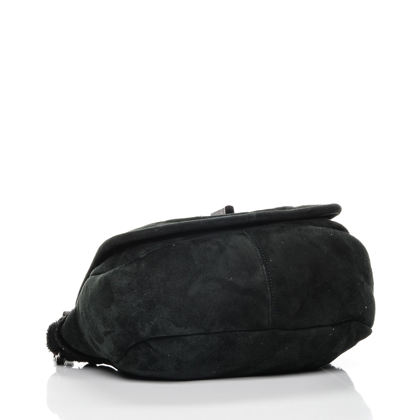 Shearling Quilted Mademoiselle Flap Black