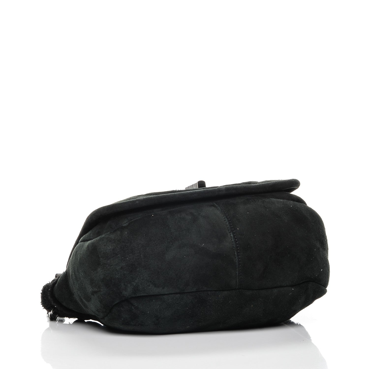 Chanel Shearling Quilted Mademoiselle Flap Black 4 of 9