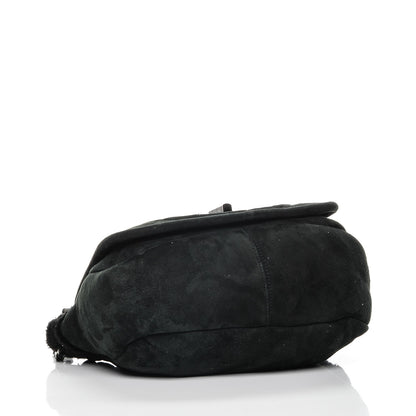 Chanel Shearling Quilted Mademoiselle Flap Black 4 of 9