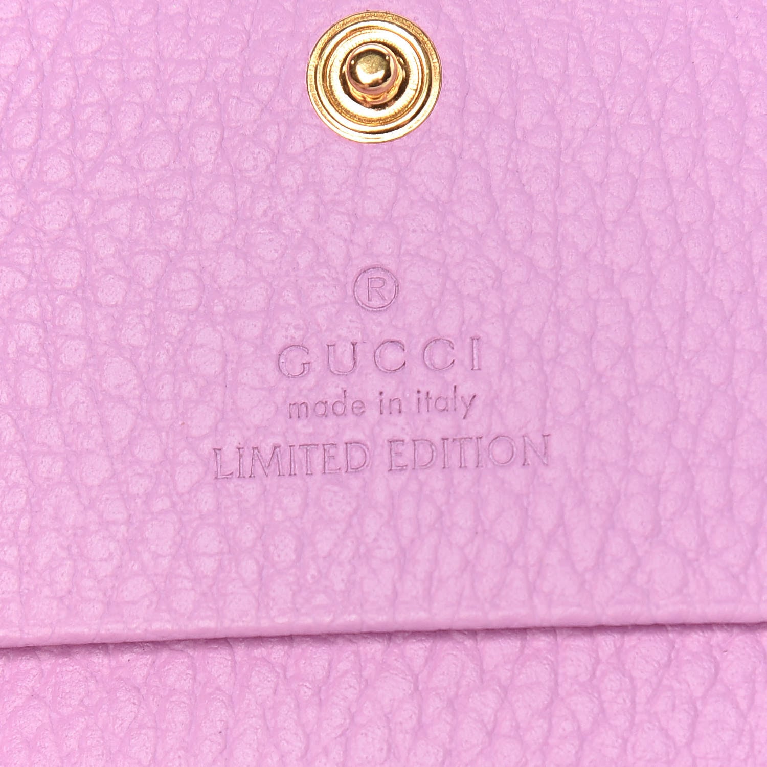 Gucci Dollar Calfskin Bosco Card Case Wallet Malva 7 of 8