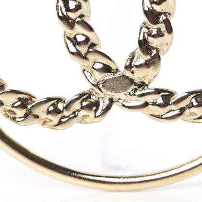 Chanel Crystal Round CC Brooch Gold 4 of 5